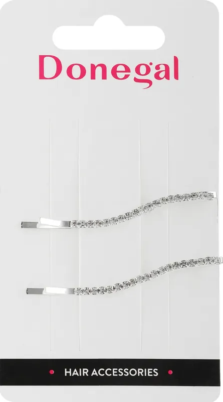 Hairpins FA-5692, 2 pieces, silver waves