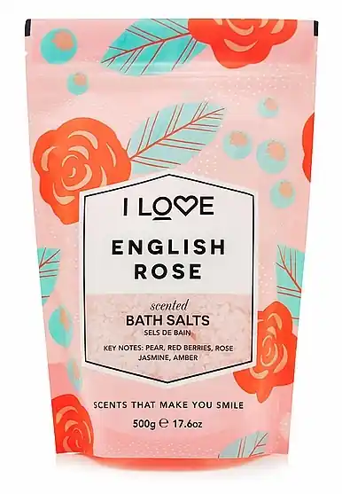 Bath Salt with English Rose Scent - Bath and Body