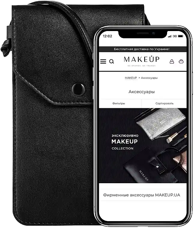 Crossbody Phone Case "Cross", black - Accessories