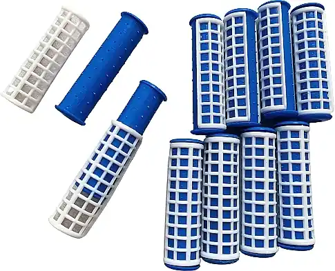 Blue Hair Curlers T-3, 10 pcs