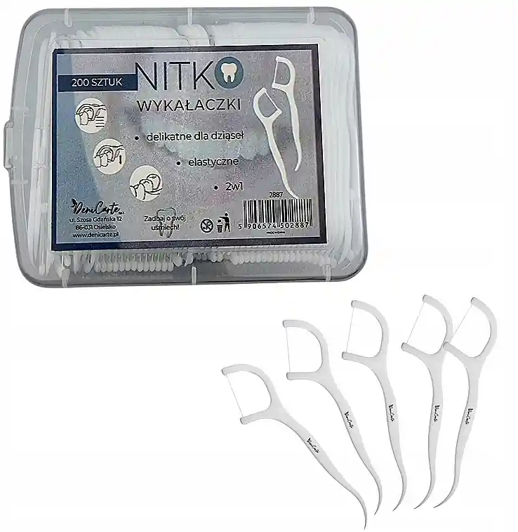 Floss Toothpicks, 200 pcs. - Bath and Body