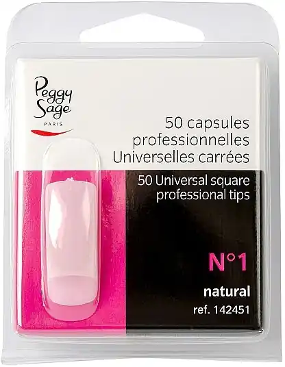 Universal Square Tips #1, 50 pcs - Nails