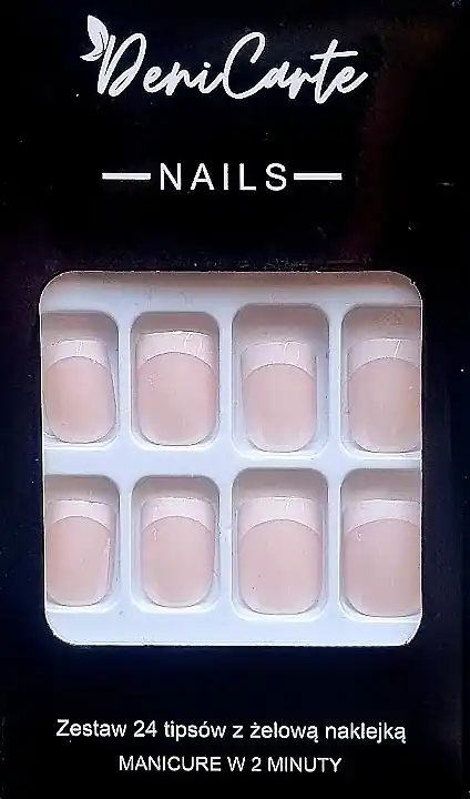 Square Nail Tips, 24 pcs. - Nails