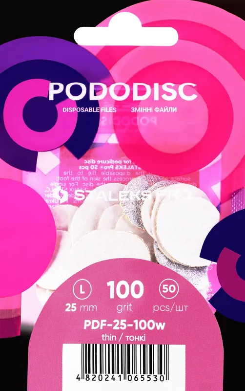 Pododisc Refill, L, white, 100 grit, 50 pcs - Accessories