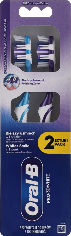 Medium-bristle Toothbrush Set 'Whitening', Blue + Purple