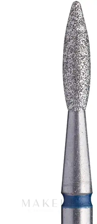 Nail Drill Bit "Flame", sharp, blue, 1,6mm/8mm - Accessories