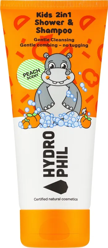 Children's 2-in-1 Shower and Hair Gel with Peach Aroma "Hippopotamus"