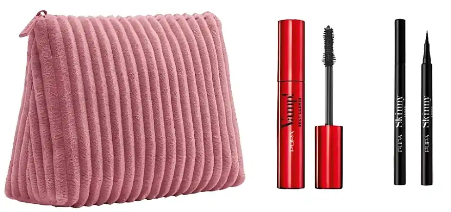 Pupa Vamp! Sexy Lashes And Vamp! Skinny Liner Make-Up Kit (mascara/12ml+Liner/1ml+bag/1pc)