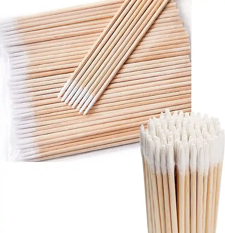 Wooden Cotton Buds, 100 pcs - Accessories