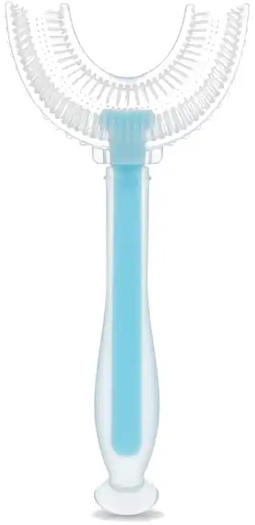 U Silicone Toothbrush for Kids, blue - Bath and Body