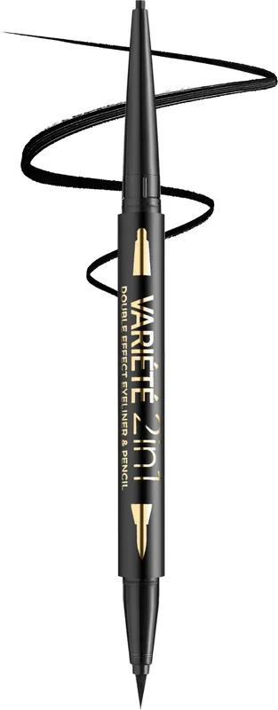 Eveline Cosmetics Variete 2 In 1 Double Effect Eyeliner & Pencil - Makeup