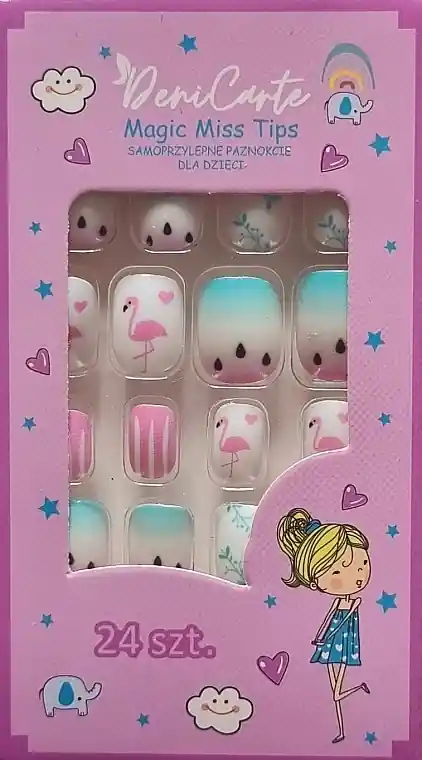 Self-Adhesive Nails for Kids, 963 Flaming, 24 pcs.