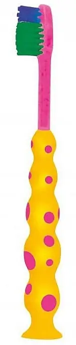Soft Toothbrush M65 'Dino', yellow - Bath and Body