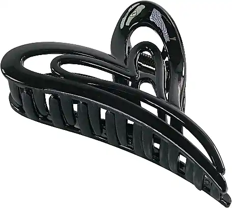 Heart-shaped black hair claw clip