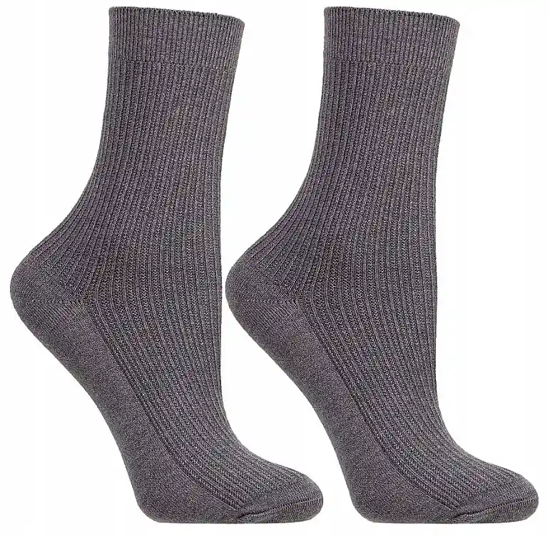 Women's socks CSL250-154, blue-grey