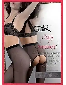 Women's Open Toe Tights "Bellona", black - Clothes