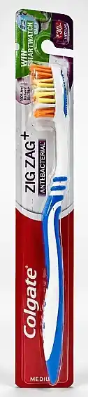 Medium Soft Toothbrush, White and Blue - Bath and Body