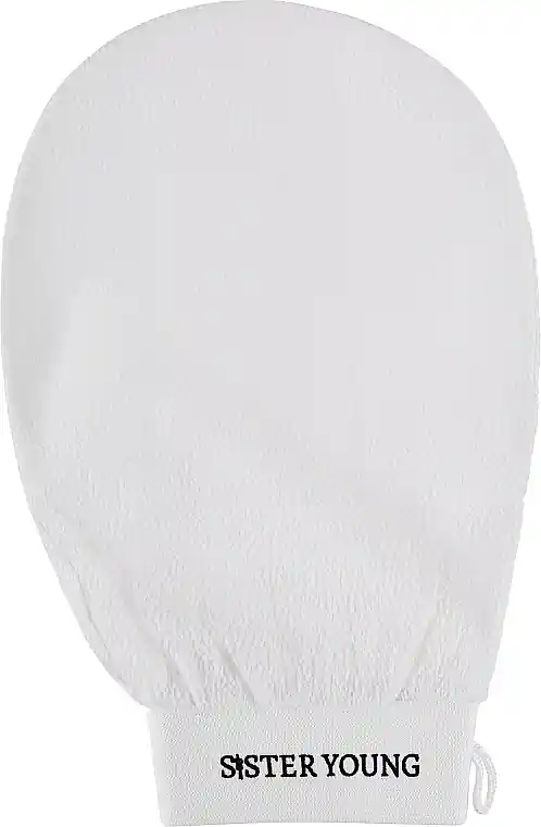 Exfoliating Peeling Body Mitt, white - Accessories