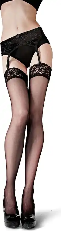 Stockings "Klaudia", 15 Den, bianco - Clothes