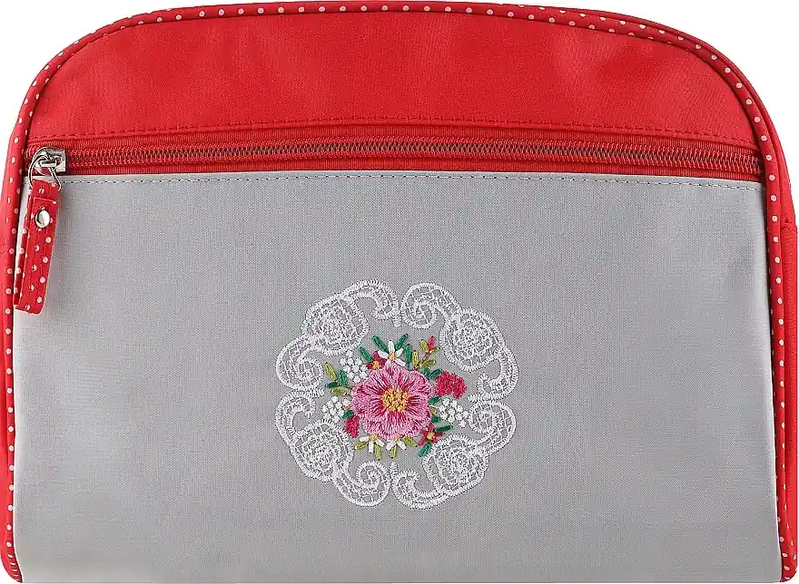 Makeup Bag "Mandala", 98161, red-grey