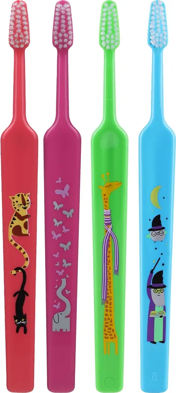 Kids Toothbrushes, red+pink+green+blue - Bath and Body