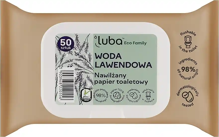 Lavender Moist Toilet Tissue - Luba