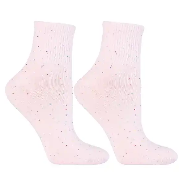 Women Cotton Socks, CSL200-143, pink