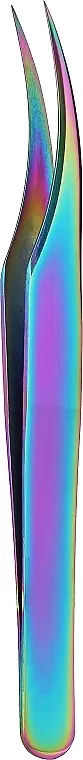 Curved Lash Extension Tweezers, rainbow - Accessories