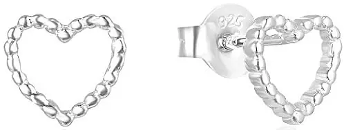 Silver Earrings 'Heart' - Costume jewelry