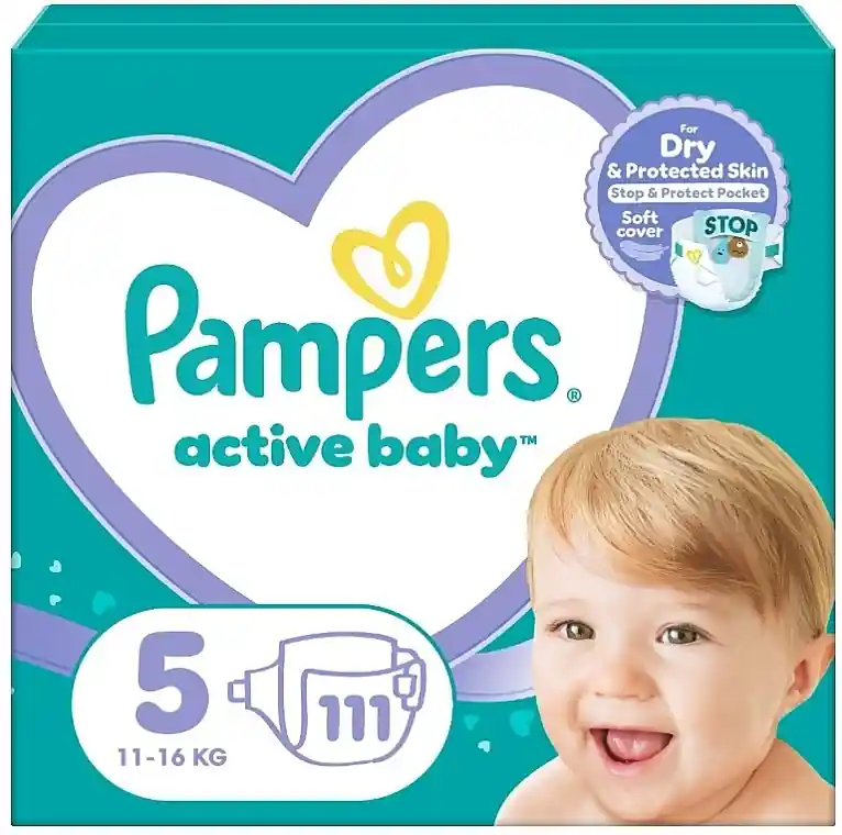 Pampers Active Baby 5 Diapers (11-16 kg), 111 pcs.