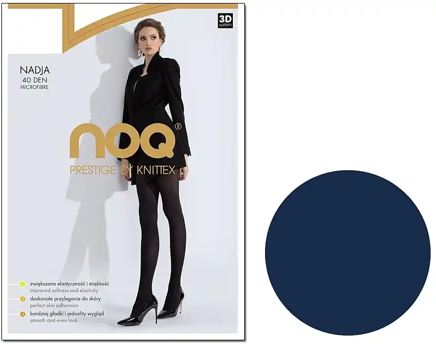 Tights '3D Nadja', 40 Den, navy - Clothes