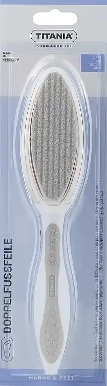 Double-Sided Pedicure File, Pumice, Sandpaper, light grey