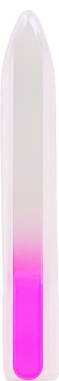 Glass Nail File, 14 cm, white-pink