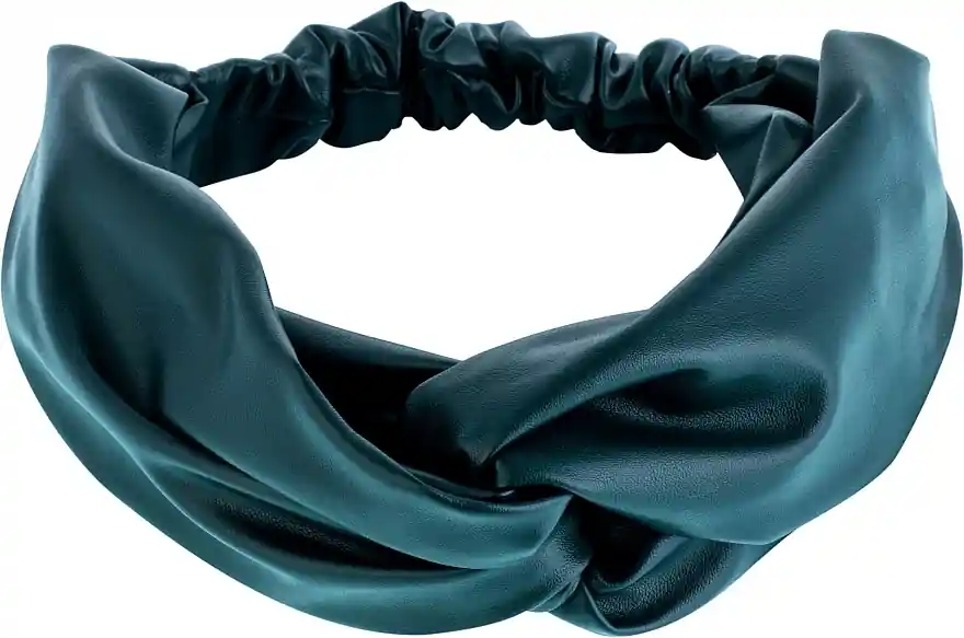 Headband "Faux Leather Twist", emerald - Accessories
