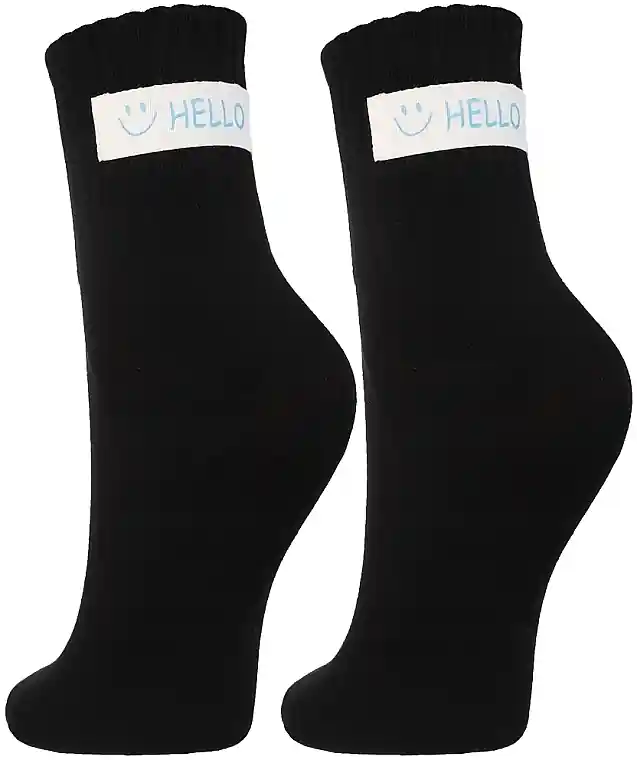 Socks "Hello", CSL200-956, black