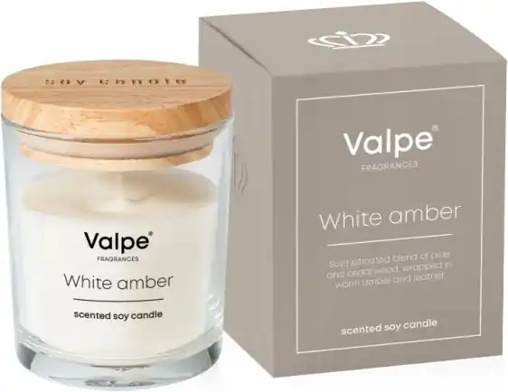 Scented Soy Candle 'White Amber' - Bath and Body