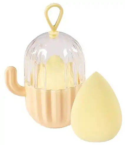 Makeup Sponge in Case, 38419, yellow - Accessories