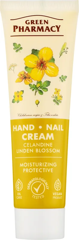 Hand and Nail Cream "Celandine" moisturizing and antiseptic - Bath and Body