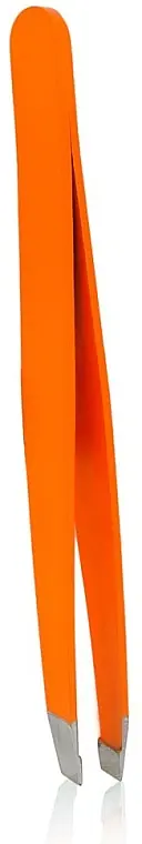 Beveled Tweezers "Neon Show", 4108, orange - Accessories