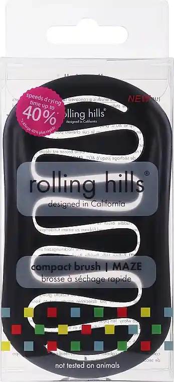 Quick Dry Compact Hair Brush, black - Accessories