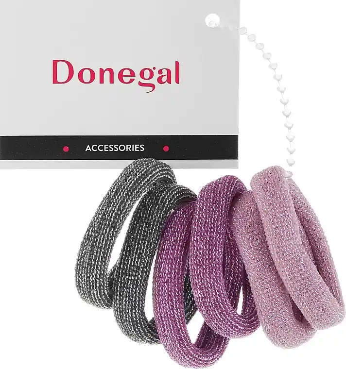 Set of Hair Bands Fashion Jewelry FA-5623, black 2 pcs. + fuchsia 2 pcs. + pink 2 pcs.