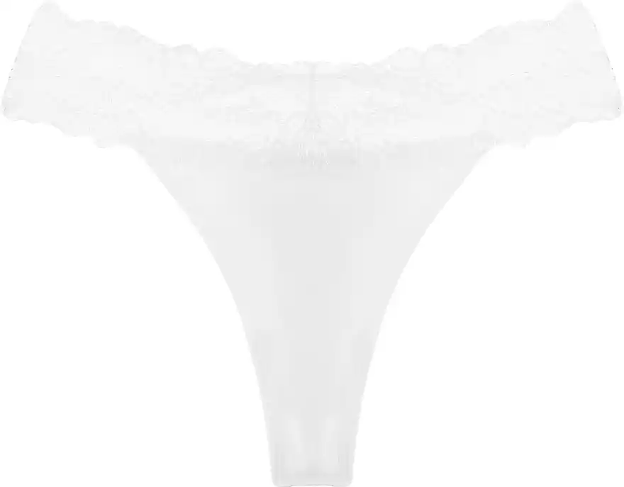 Women Lace Thong, white - Clothes