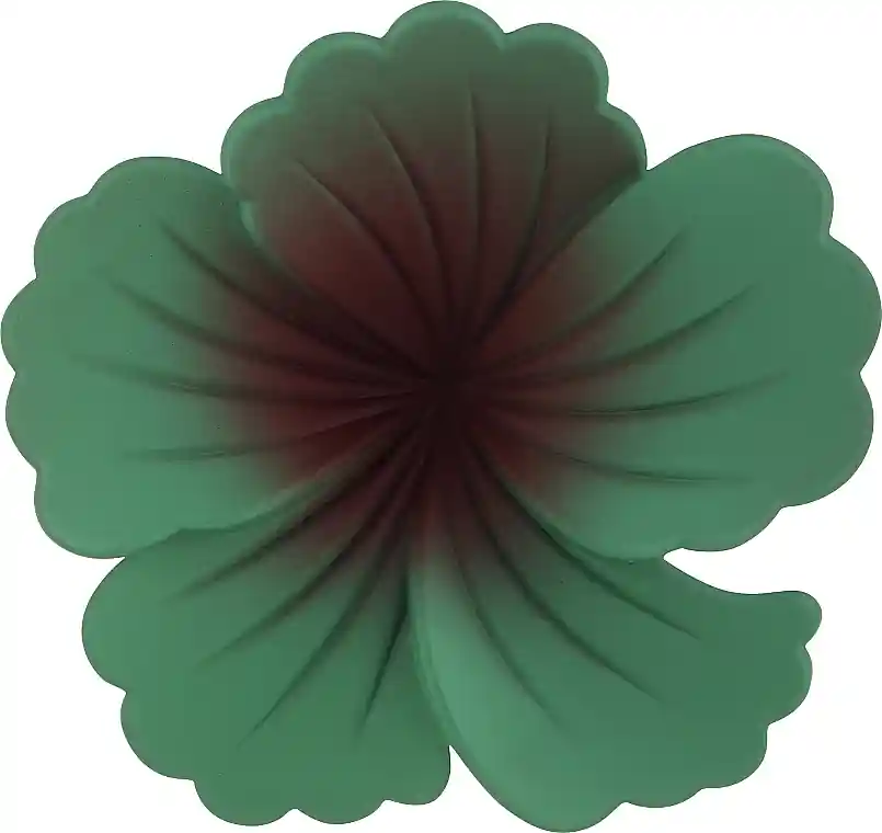 Hibiscus Hair Clip, Turquoise and Burgundy - Accessories