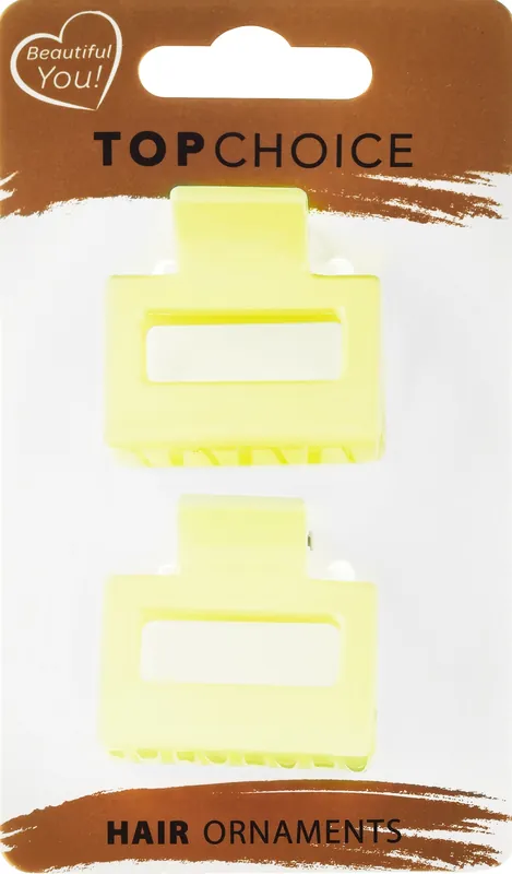 Hair Clips, 183188+1, 2 pcs, yellow - Accessories