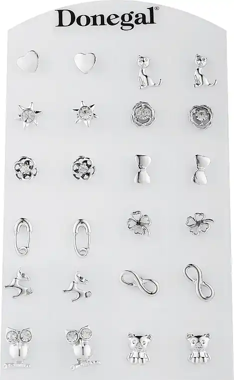 Stud Earrings with Zirconia, 6434, Variant 10 - Costume jewelry