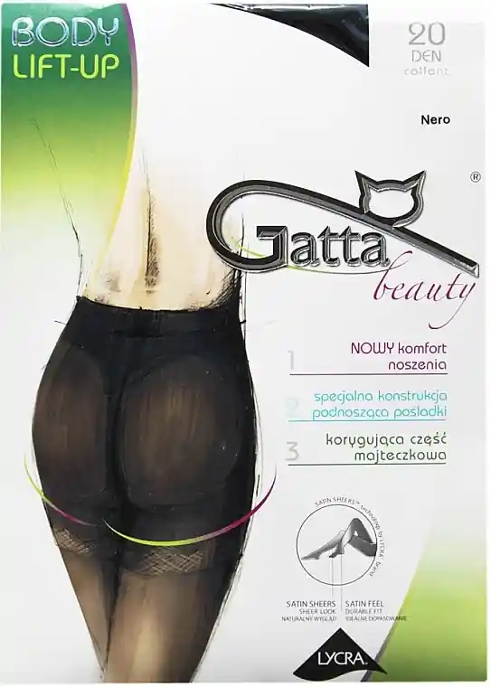 Body Lift-up Tights 20 Den, nero