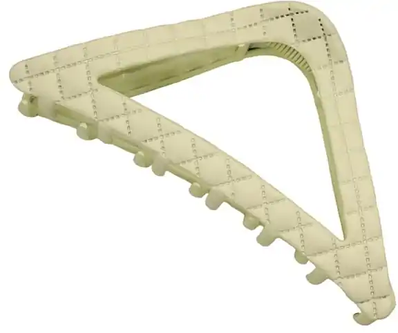 Hair Clip, triangular, white - Accessories