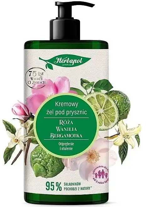 Rose, Vanilla, Bergamot Creamy Shower Gel - Bath and Body