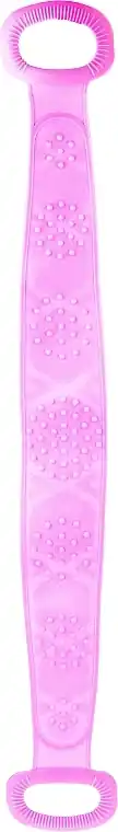 Silicone Body Scrubber with Handles, pink - Accessories