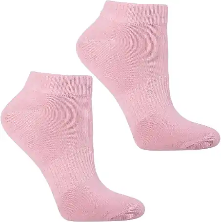 Women's cotton anti-slip socks with ABS plastic, silicone inserts, CSD240-141, pink